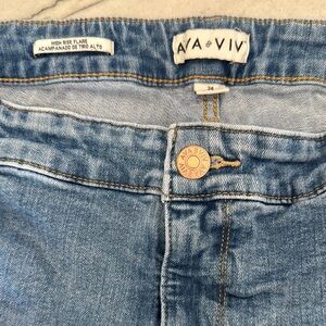 Ava & Viv High Rise Flare Blue Jeans